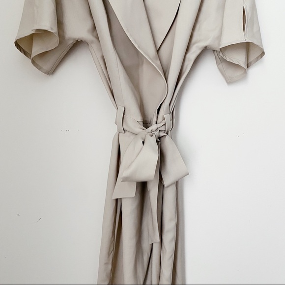 Envelope 1976 Casablanca Jumpsuit Romper Beige Tan Wool Net-A-Porter 38 6 8 S M - Picture 3 of 14